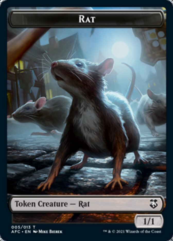 Rat // Zombie Double-sided Token [Dungeons & Dragons: Adventures in the Forgotten Realms Commander Tokens] | Gamer Loot