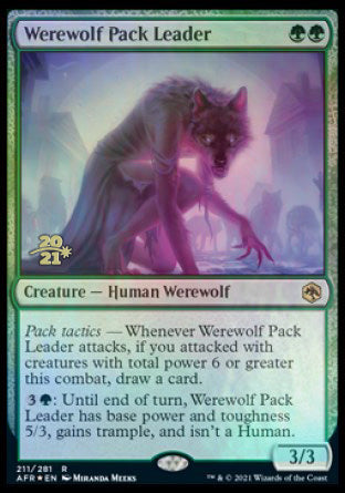 Werewolf Pack Leader [Dungeons & Dragons: Adventures in the Forgotten Realms Prerelease Promos] | Gamer Loot