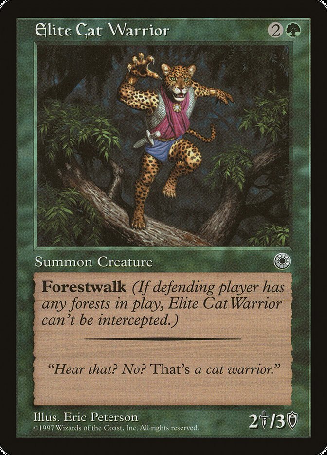 Elite Cat Warrior (With Flavor Text) [Portal] | Gamer Loot