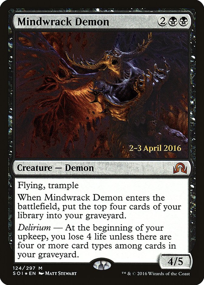 Mindwrack Demon [Shadows over Innistrad Prerelease Promos] | Gamer Loot