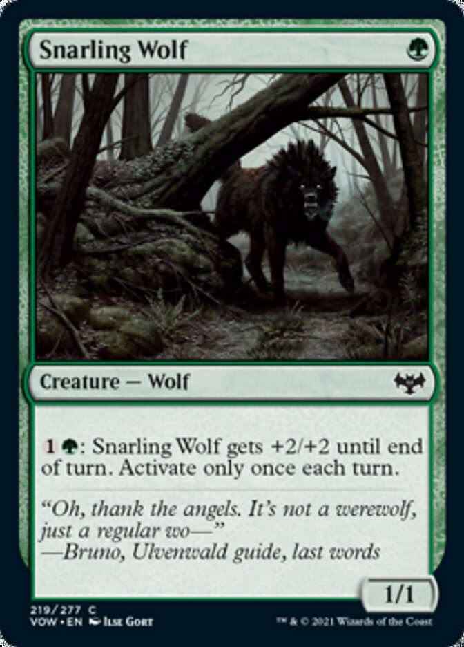 Snarling Wolf [Innistrad: Crimson Vow] | Gamer Loot