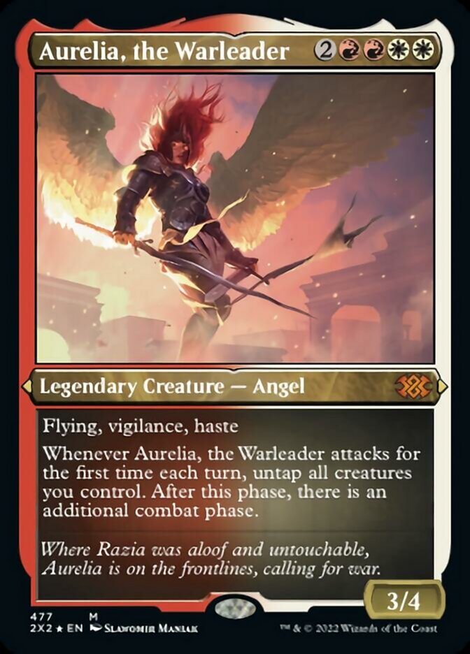 Aurelia, the Warleader (Foil Etched) [Double Masters 2022] | Gamer Loot