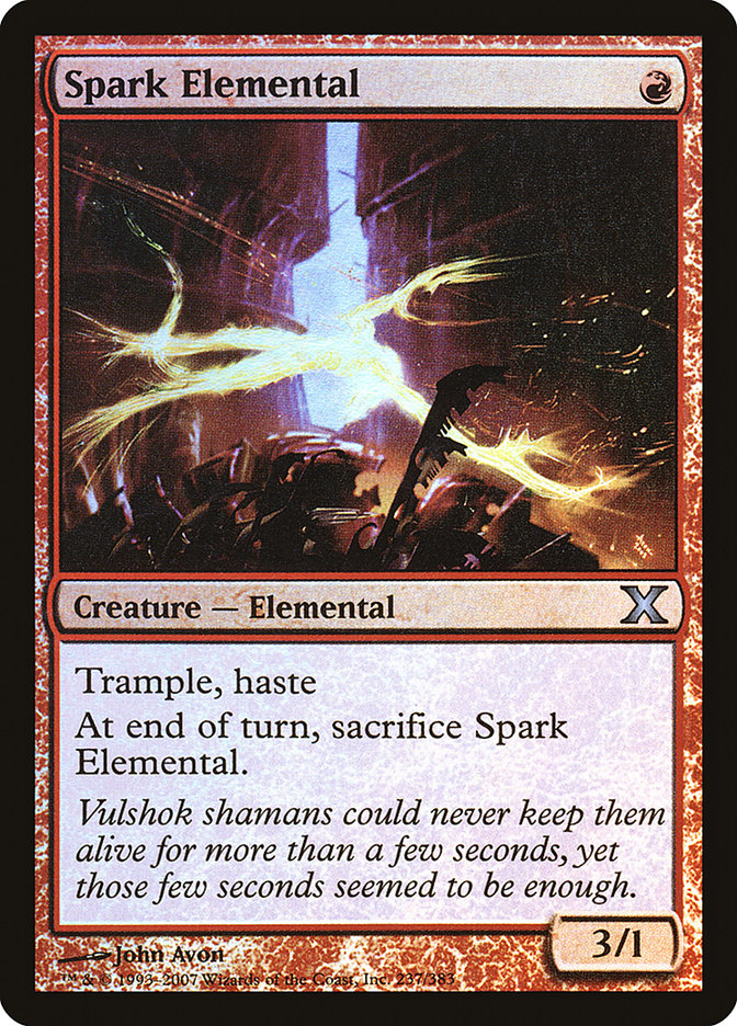 Spark Elemental (Premium Foil) [Tenth Edition] | Gamer Loot