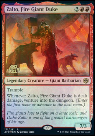 Zalto, Fire Giant Duke [Dungeons & Dragons: Adventures in the Forgotten Realms Prerelease Promos] | Gamer Loot