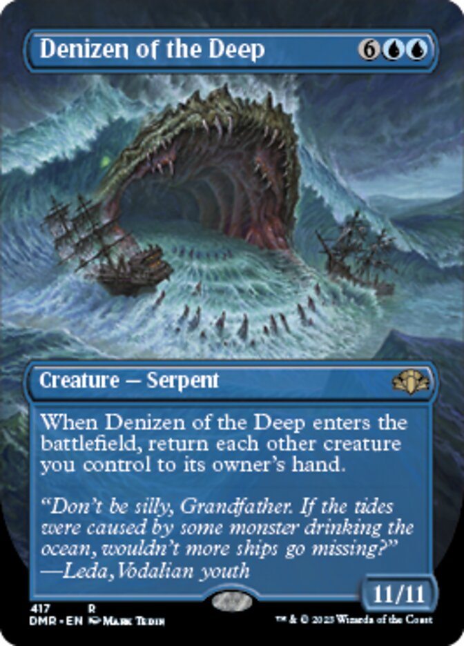 Denizen of the Deep (Borderless Alternate Art) [Dominaria Remastered] | Gamer Loot