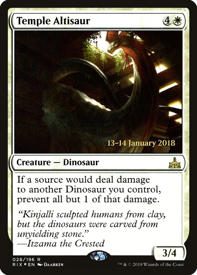 Temple Altisaur [Rivals of Ixalan Prerelease Promos] | Gamer Loot