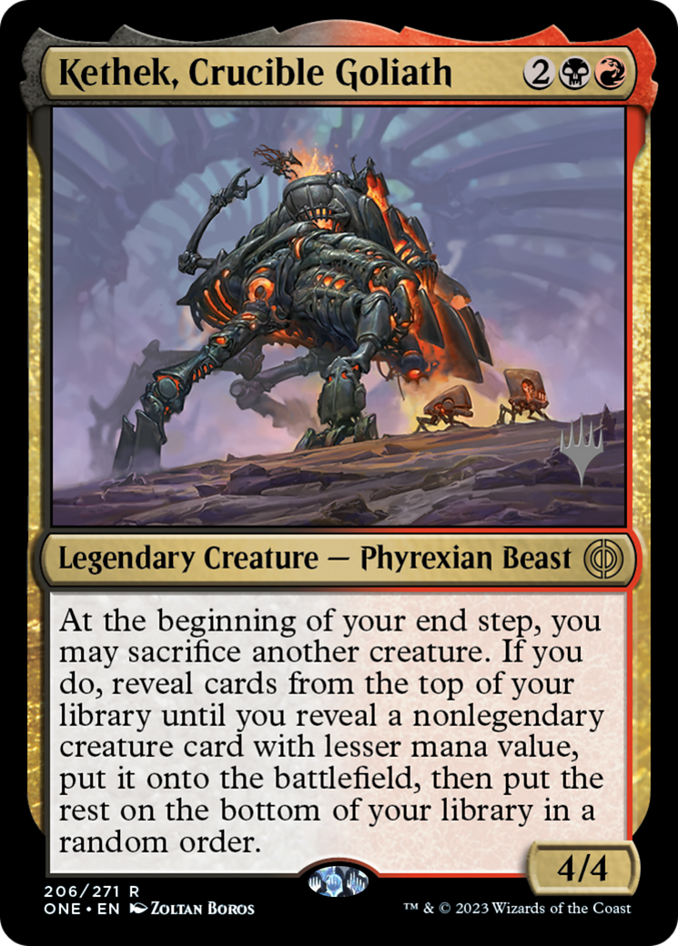 Kethek, Crucible Goliath (Promo Pack) [Phyrexia: All Will Be One Promos] | Gamer Loot