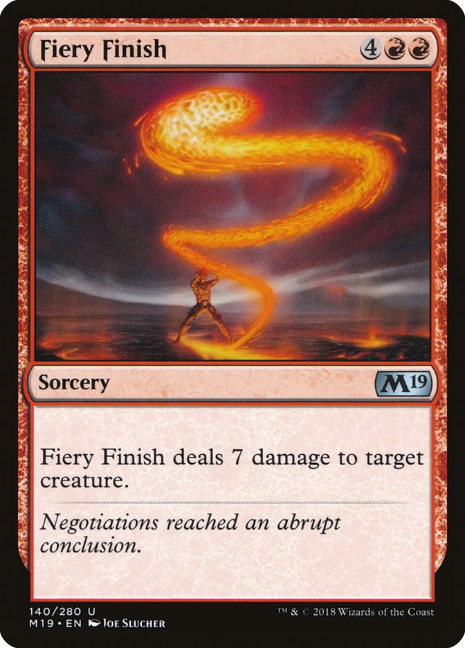 Fiery Finish [Core Set 2019] | Gamer Loot