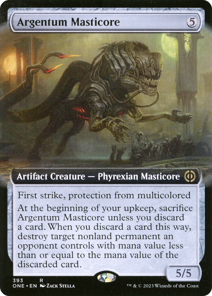 Argentum Masticore (Extended Art) [Phyrexia: All Will Be One] | Gamer Loot