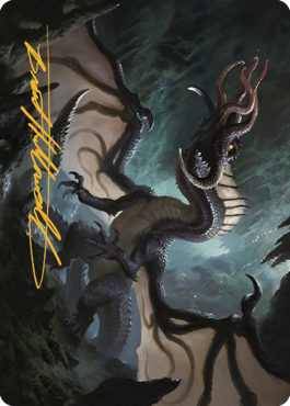 Brainstealer Dragon Art Card (Gold-Stamped Signature) [Commander Legends: Battle for Baldur's Gate Art Series] | Gamer Loot