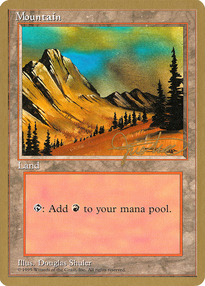 Mountain (mj375) (Mark Justice) [Pro Tour Collector Set] | Gamer Loot