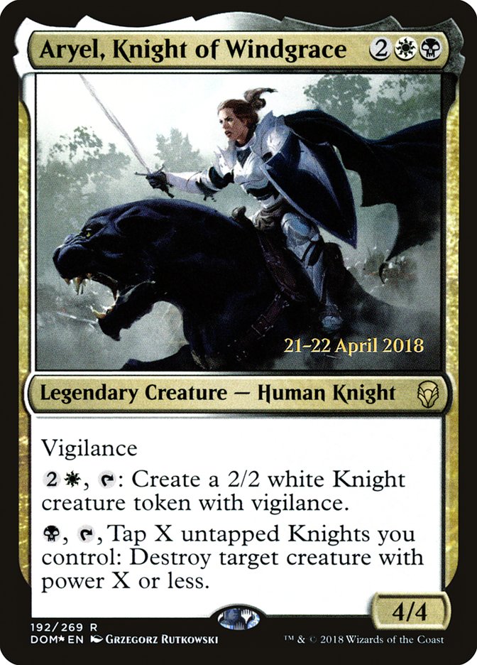 Aryel, Knight of Windgrace  [Dominaria Prerelease Promos] | Gamer Loot