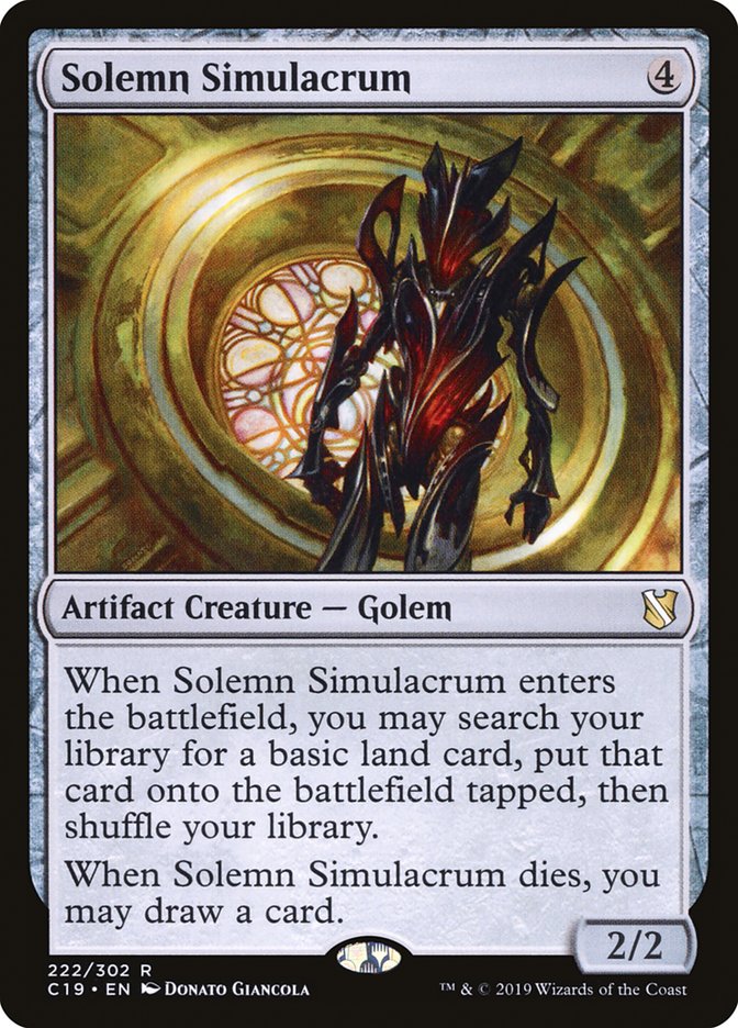 Solemn Simulacrum [Commander 2019] | Gamer Loot