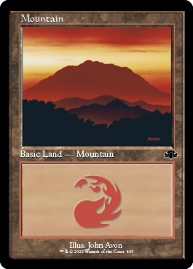 Mountain (409) (Retro) [Dominaria Remastered] | Gamer Loot