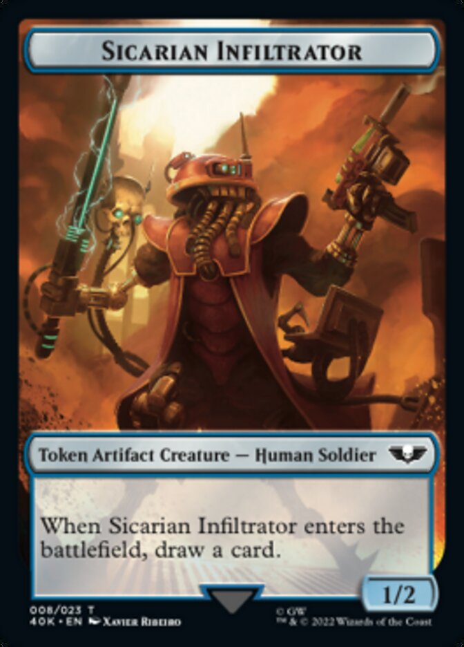 Soldier (003) // Sicarian Infiltrator Double-sided Token (Surge Foil) [Universes Beyond: Warhammer 40,000 Tokens] | Gamer Loot