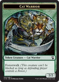 Cat Warrior // Thopter (026) Double-sided Token [Commander 2018 Tokens] | Gamer Loot