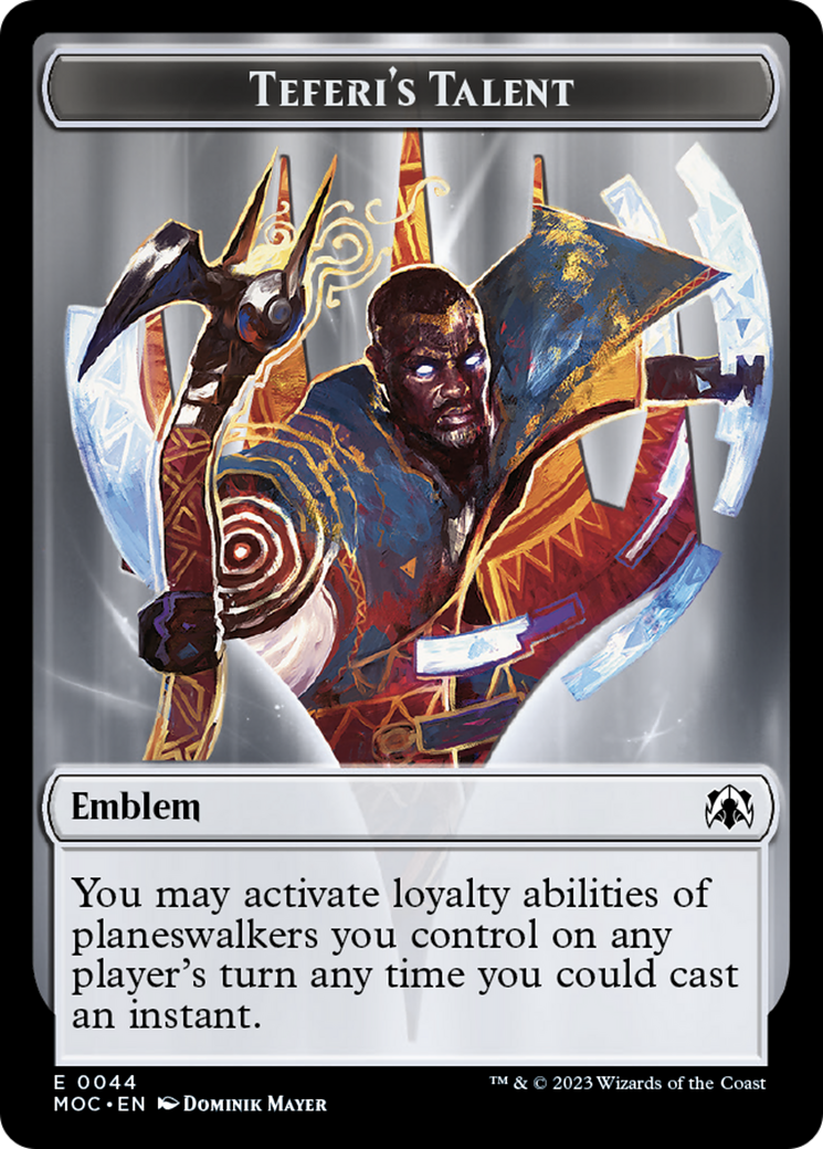 Teferi's Talent Emblem [March of the Machine Commander Tokens] | Gamer Loot