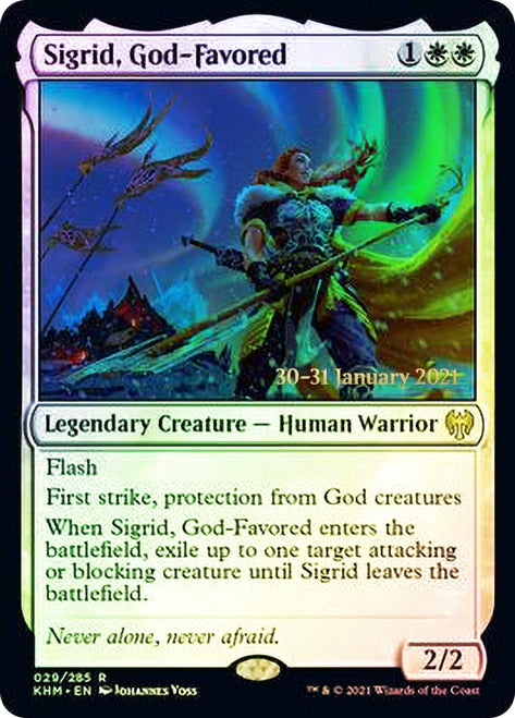 Sigrid, God-Favored [Kaldheim Prerelease Promos] | Gamer Loot