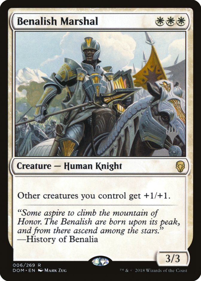 Benalish Marshal (Promo Pack) [Dominaria Promos] | Gamer Loot