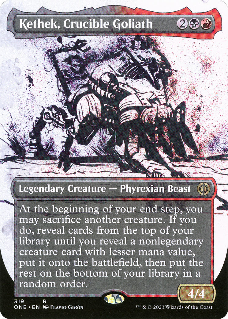 Kethek, Crucible Goliath (Borderless Ichor) [Phyrexia: All Will Be One] | Gamer Loot