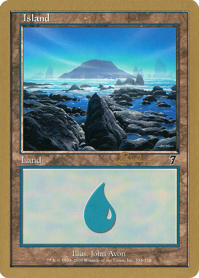 Island (ar334) (Antoine Ruel) [World Championship Decks 2001] | Gamer Loot