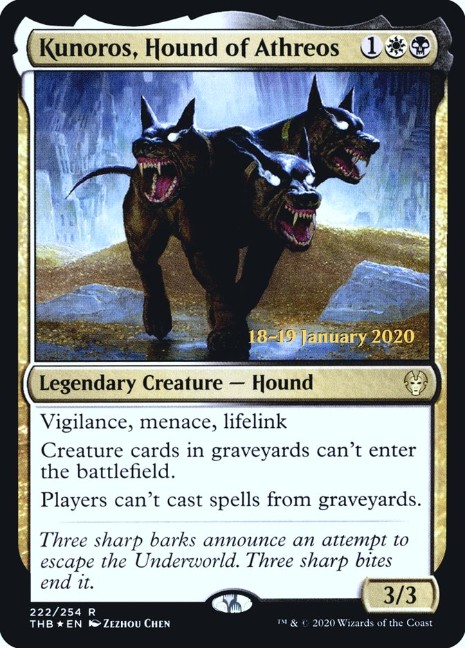 Kunoros, Hound of Athreos [Theros Beyond Death Prerelease Promos] | Gamer Loot