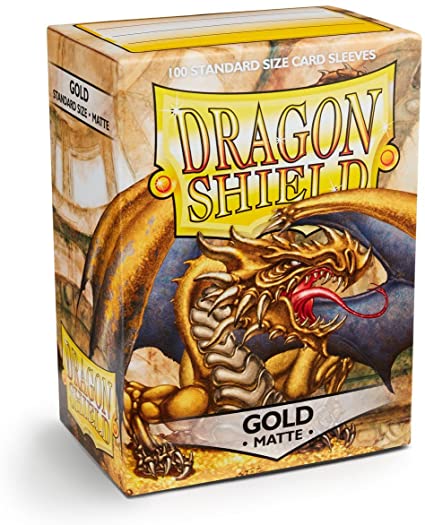 Dragon Shield Matte Sleeve - Gold 100ct | Gamer Loot