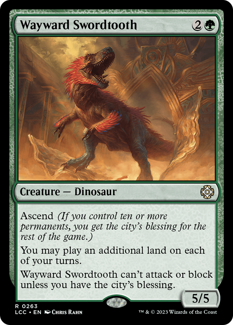 Wayward Swordtooth [The Lost Caverns of Ixalan Commander] | Gamer Loot