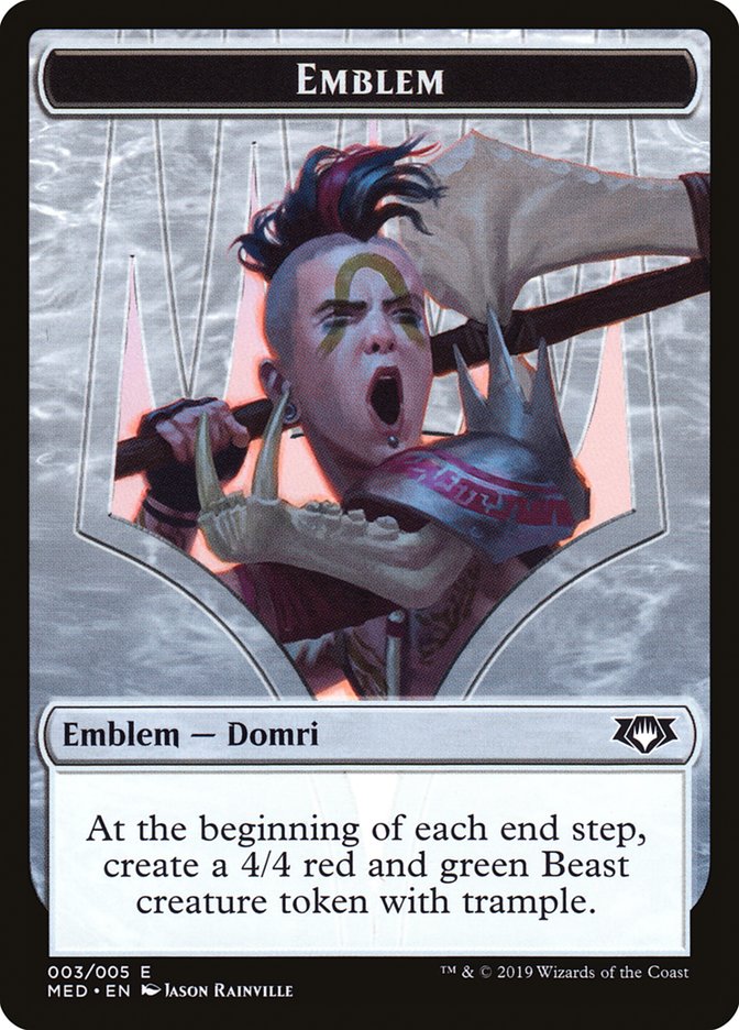 Domri, Chaos Bringer Emblem [Mythic Edition Tokens] | Gamer Loot