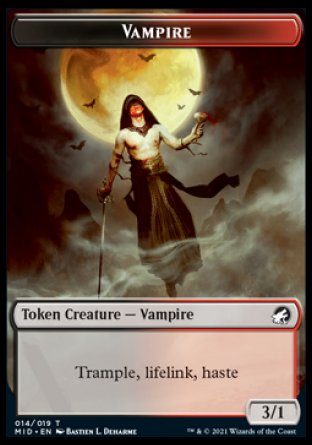 Vampire Token [Innistrad: Midnight Hunt Tokens] | Gamer Loot