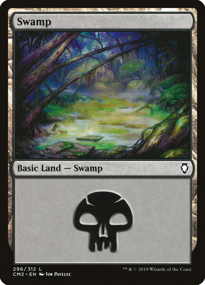 Swamp (296) [Commander Anthology Volume II] | Gamer Loot