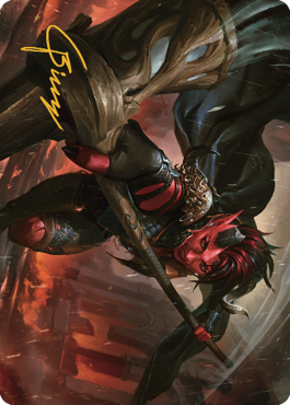 Karlach, Fury of Avernus Art Card (34) (Gold-Stamped Signature) [Commander Legends: Battle for Baldur's Gate Art Series] | Gamer Loot