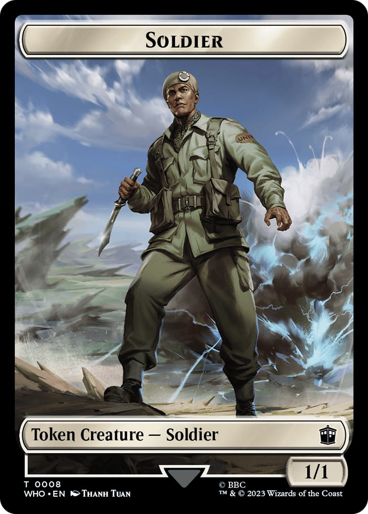 Soldier // Mutant Double-Sided Token [Doctor Who Tokens] | Gamer Loot