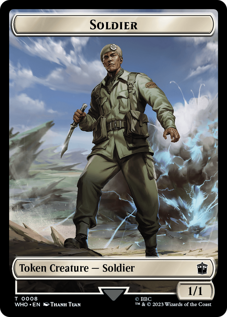 Horse // Soldier Double-Sided Token [Doctor Who Tokens] | Gamer Loot