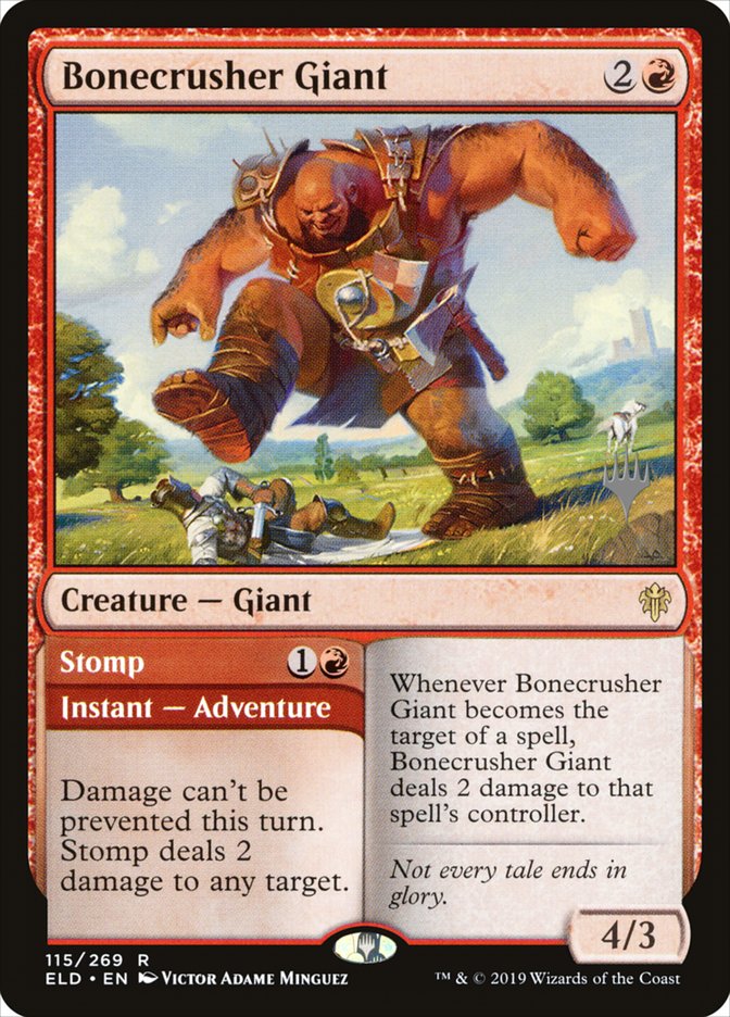 Bonecrusher Giant // Stomp (Promo Pack) [Throne of Eldraine Promos] | Gamer Loot