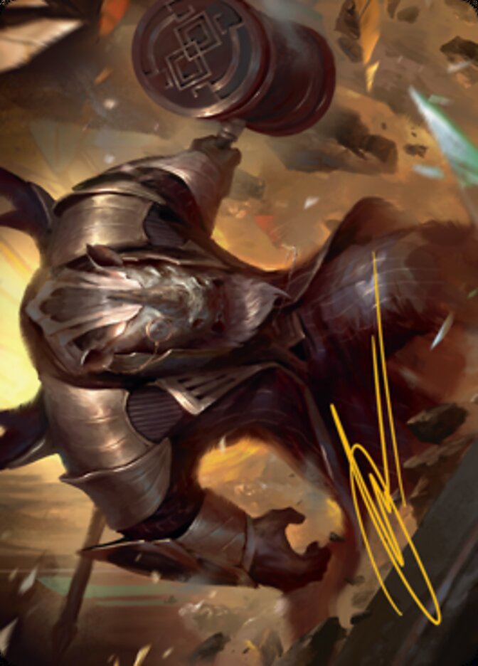 Perrie, the Pulverizer Art Card (Gold-Stamped Signature) [Streets of New Capenna Art Series] | Gamer Loot