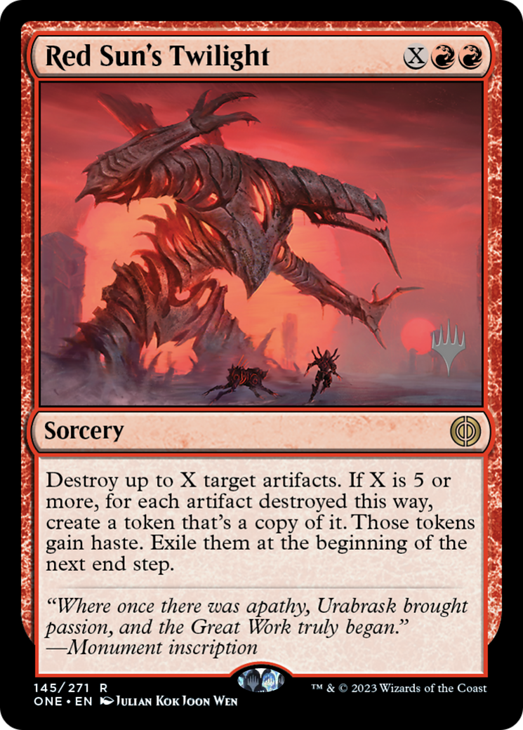 Red Sun's Twilight (Promo Pack) [Phyrexia: All Will Be One Promos] | Gamer Loot