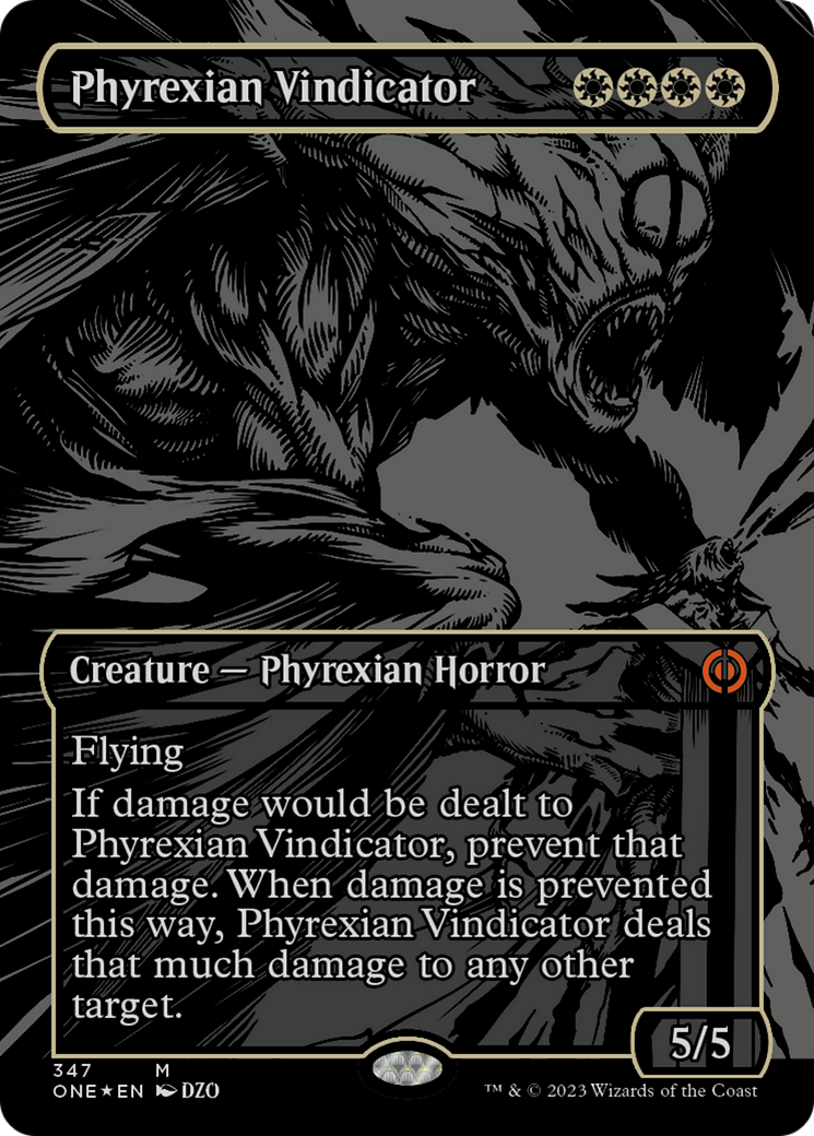 Phyrexian Vindicator (Oil Slick Raised Foil) [Phyrexia: All Will Be One] | Gamer Loot