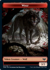 Wolf (011) // Treasure Double-sided Token [Innistrad: Crimson Vow Tokens] | Gamer Loot