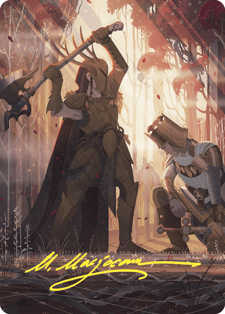 Karmic Justice Art Card (Gold-Stamped Signature) [Wilds of Eldraine Art Series] | Gamer Loot