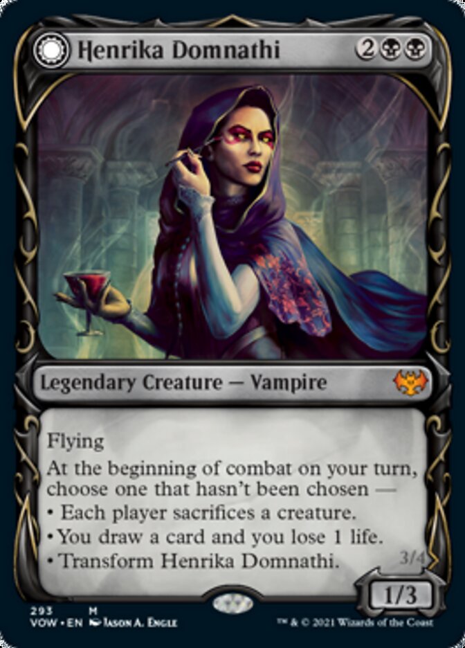 Henrika Domnathi // Henrika, Infernal Seer (Showcase Fang Frame) [Innistrad: Crimson Vow] | Gamer Loot
