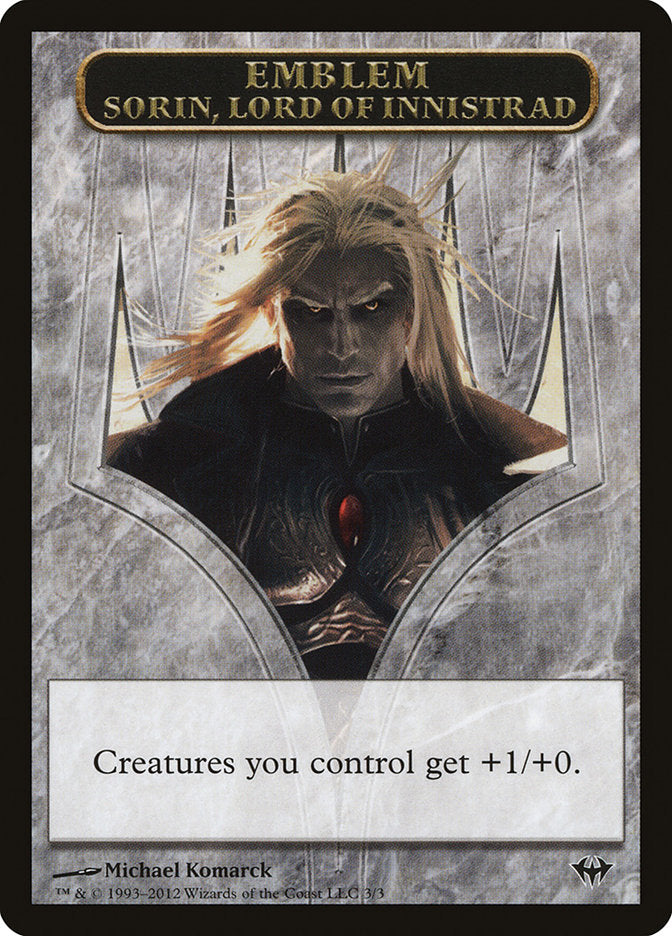 Sorin, Lord of Innistrad Emblem [Dark Ascension Tokens] | Gamer Loot