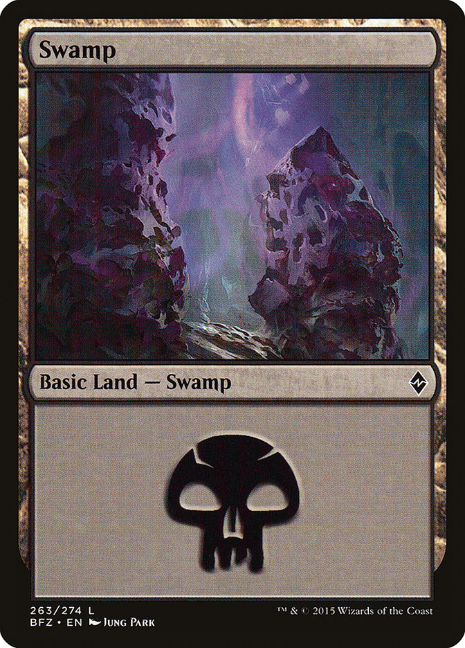 Swamp (263a) [Battle for Zendikar] | Gamer Loot