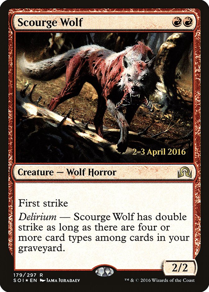 Scourge Wolf [Shadows over Innistrad Prerelease Promos] | Gamer Loot