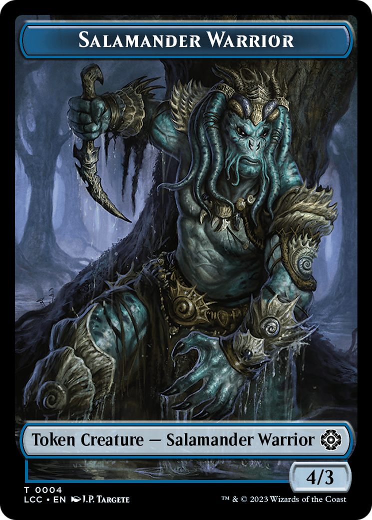 Salamander Warrior // Shapeshifter Double-Sided Token [The Lost Caverns of Ixalan Commander Tokens] | Gamer Loot