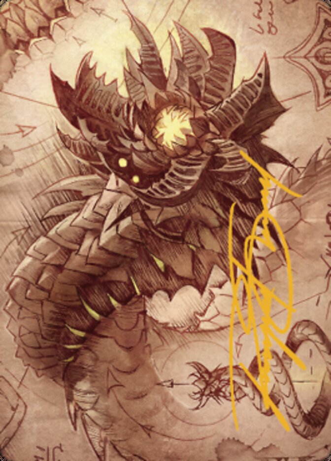 Wurmcoil Engine Art Card (Gold-Stamped Signature) [The Brothers' War Art Series] | Gamer Loot