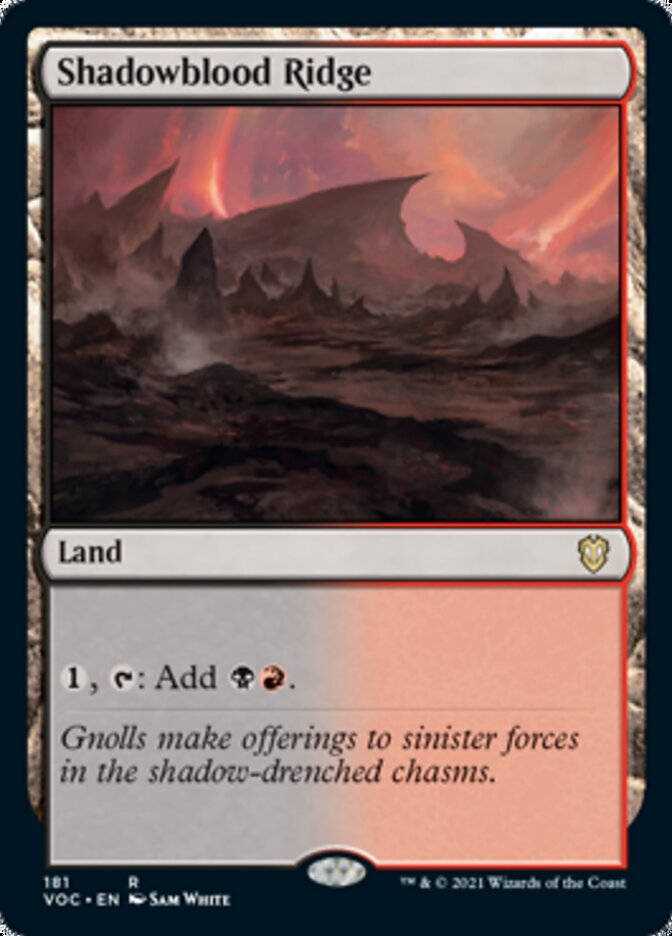 Shadowblood Ridge [Innistrad: Crimson Vow Commander] | Gamer Loot