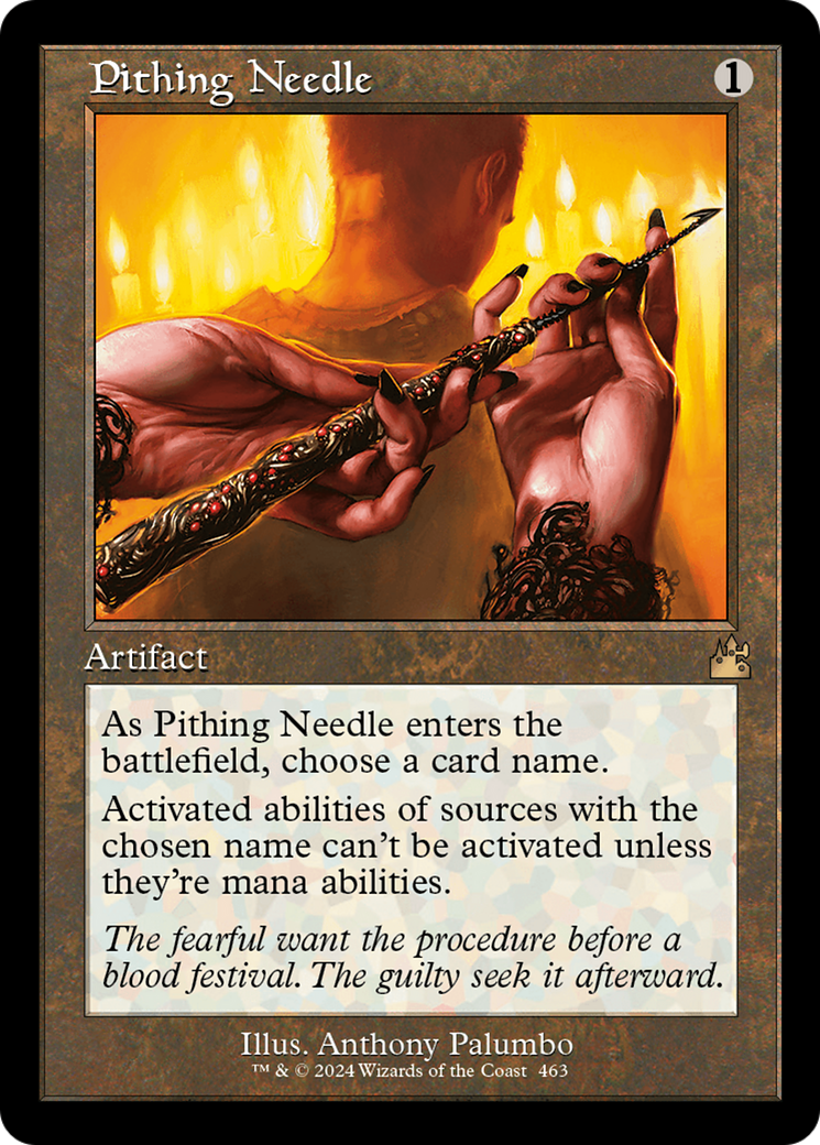 Pithing Needle (Retro Frame) [Ravnica Remastered] | Gamer Loot