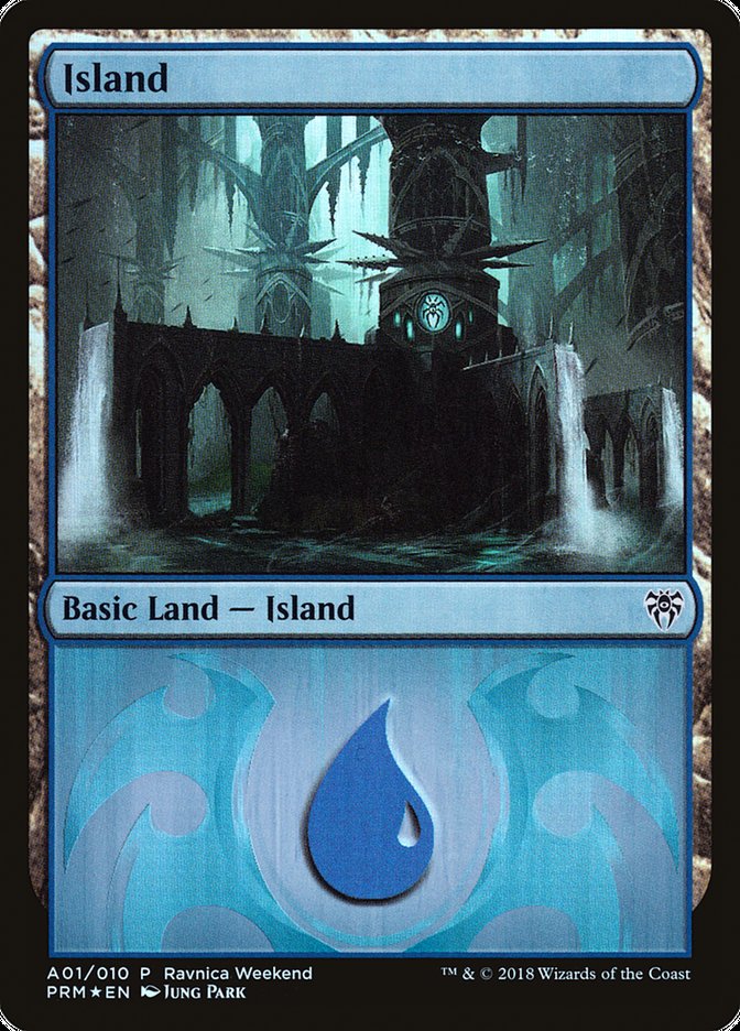 Island (A01) [Guilds of Ravnica Ravnica Weekend] | Gamer Loot