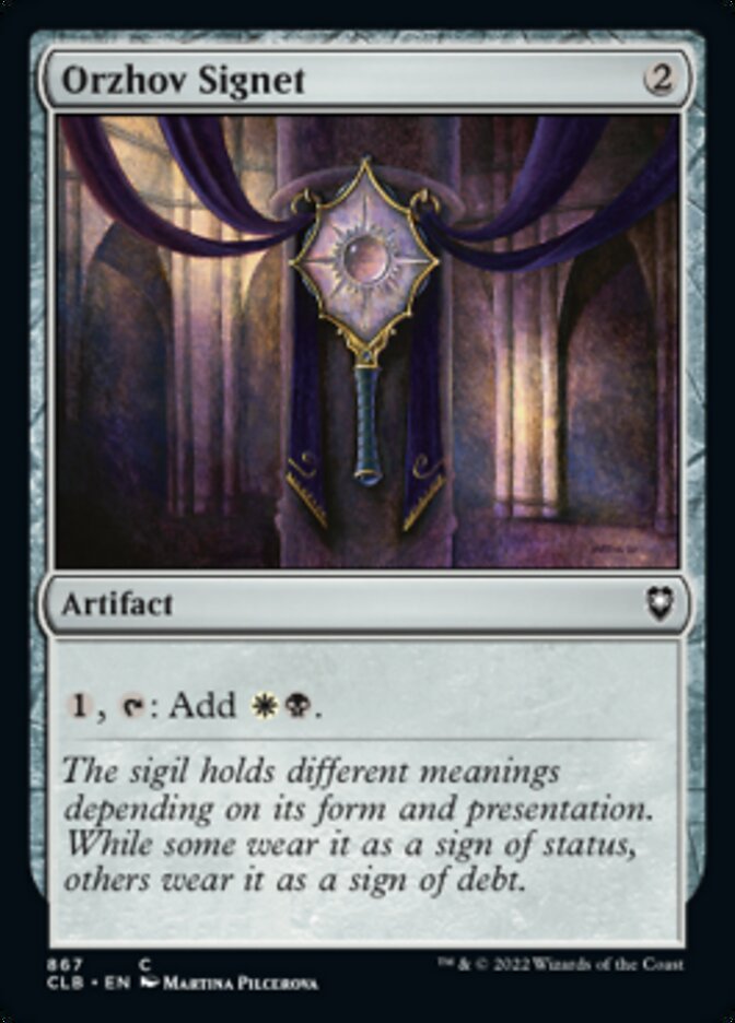 Orzhov Signet [Commander Legends: Battle for Baldur's Gate] | Gamer Loot